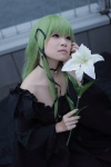 cc choker code_geass cosplay flower gown green_hair hair_ribbons shirayuki_himeno rating:Safe score:0 user:nil!