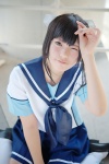 cosplay hairbow harumiya_yun kneesocks love_plus pleated_skirt sailor_uniform school_uniform skirt takane_manaka rating:Safe score:1 user:nil!