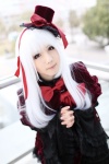 bows cosplay dress k kurokashi kushina_anna red_eyes shawl tiered_skirt top_hat white_hair rating:Safe score:0 user:pixymisa
