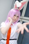 animal_ears blouse bunny_ears cosplay purple_hair reisen_udongein_inaba tie touhou yuki_nano rating:Safe score:0 user:nil!