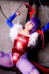 bodysuit chains cosplay detached_sleeves handcuffs head_wings lilith_aensland pantyhose purple_hair tamashi_no_mayoigo vampire_(game) wings yuuki_sayo rating:Safe score:1 user:nil!