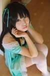 akiyama_mio cosplay dress hair_ribbons k-on! rinami thighhighs zettai_ryouiki rating:Safe score:8 user:nil!