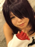 corset cosplay detached_sleeves fingerless_gloves gloves hairband ikkitousen itsuki_akira kanu_unchou purple_hair skirt rating:Safe score:3 user:nil!