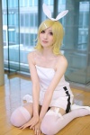 blonde_hair cosplay dress hairbow hair_clips kagamine_rin maron tagme_song thighhighs vocaloid zettai_ryouiki rating:Safe score:1 user:nil!