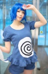 ahoge blue_hair cosplay jumper kaieda_kae pokemon poliwag tail rating:Safe score:3 user:nil!