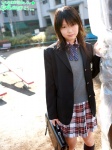 blazer blouse bookbag kijima_noriko kneesocks miniskirt plaid pleated_skirt school_uniform skirt sweater rating:Safe score:1 user:nil!