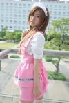adachi_mikki anna_miller's apron cosplay thighhighs waitress zettai_ryouiki rating:Safe score:1 user:darkgray