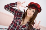 bra clubmaniax flannel_shirt girlz_high hat plaid satomi_tsubaki rating:Safe score:0 user:nil!