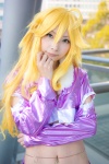 blonde_hair blue_eyes cosplay croptop_jacket hoshii_miki idolmaster mineo_kana rating:Safe score:1 user:pixymisa
