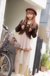 cardigan dress hat himemiya_mahore shoulder_bag thighhighs zettai_ryouiki rating:Safe score:1 user:pixymisa