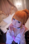 beatrice bed braid choker cleavage cosplay gown orange_hair saku umineko_no_naku_koro_ni rating:Safe score:0 user:nil!