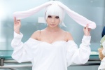 animal_ears blouse bunny_ears cleavage cosplay misa tagme_character tagme_series white_hair rating:Safe score:1 user:nil!