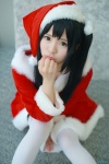 cosplay k-on! nakano_azusa nana_(iv) pantyhose santa_costume stocking_cap twintails white_legwear rating:Safe score:0 user:pixymisa