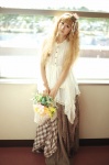 blonde_hair cosplay dress flower hairband long_skirt original shuuto skirt rating:Safe score:0 user:pixymisa