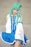 blouse cosplay detached_sleeves green_hair itsuki_akira kochiya_sanae miko miniskirt skirt touhou rating:Safe score:0 user:nil!