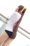 ass buruma cosplay gym_uniform hair_ribbons narihara_riku pantyhose ponytail shorts suzumiya_haruhi suzumiya_haruhi_no_yuuutsu tshirt rating:Safe score:0 user:nil!
