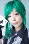 blouse cards cosplay gloves green_hair gumi horns kaya_(ii) tie vest vocaloid rating:Safe score:0 user:pixymisa