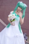 aqua_hair cendrillon_(vocaloid) cosplay flowers gown hatsune_miku katakura_rin twintails vocaloid rating:Safe score:0 user:nil!