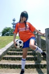 kneesocks ponytail shorts tshirt yamamoto_saori rating:Safe score:0 user:nil!