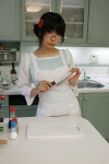 chocoball costume glasses kitchen knife looking_over_glasses rating:Safe score:4 user:nil!