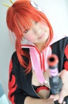 ayachii bikini_top chopsticks cleavage cosplay gun jacket red_hair rifle swimsuit tengen_toppa_gurren-lagann yoko_ritona rating:Safe score:0 user:nil!