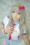 blouse cosplay hairband hairbow idolmaster miniskirt shijou_takane silver_hair skirt vest yo-ta rating:Safe score:0 user:nil!