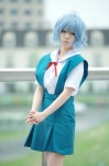 ayanami_rei blue_hair cosplay jumper kooki neon_genesis_evangelion sailor_uniform school_uniform rating:Safe score:1 user:nil!
