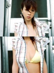 bikini bikini_top blouse cleavage hoshino_aki open_clothes shorts swimsuit tokyo_downtown_girl rating:Safe score:0 user:nil!
