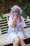 boots capelet cosplay dress enako hat patchouli_knowledge purple_hair touhou rating:Safe score:1 user:nil!