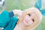 blonde_hair cosplay hairbow jacket kagamine_rin nepachi vocaloid rating:Safe score:1 user:pixymisa