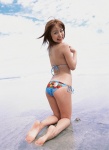ass barefoot beach bikini kiguchi_aya ocean side-tie_bikini swimsuit rating:Safe score:2 user:nil!