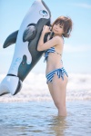 beach bikini ocean side-tie_bikini striped suu swimsuit wet rating:Safe score:0 user:nil!