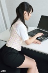 4k-star_269 blouse matsushita_miho miniskirt pantyhose ponytail sheer_legwear skirt vest rating:Safe score:0 user:nil!