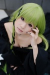 cc cleavage code_geass cosplay gown green_hair hair_ribbons shirayuki_himeno rating:Safe score:1 user:nil!