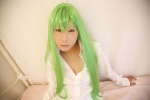 amamiya_eru bed bottomless cc code_geass cosplay dress_shirt green_hair rating:Safe score:0 user:nil!
