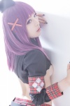 blouse cosplay croptop garrison_cap healer_u hunter-u monster_hunter pleated_skirt purple_hair sideboob skirt usagi rating:Safe score:4 user:nil!