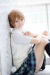 blonde_hair blouse bowtie cosplay kneehighs koizumi_hanayo love_live!_school_idol_project pleated_skirt skirt sweater takanashi_maui rating:Safe score:0 user:pixymisa