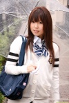 aoi_natsume blouse bookbag cardigan costume dgc_0803 school_uniform umbrella rating:Safe score:0 user:nil!