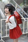 backpack cosplay mochizuki_mai pleated_skirt side_ponytail skirt tagme_character tagme_series rating:Safe score:0 user:nil!