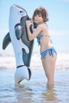 beach bikini ocean side-tie_bikini striped suu swimsuit wet rating:Safe score:0 user:nil!