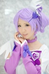 blouse chignon choker cosplay cure_sword detached_sleeves dokidoki!_precure kenzaki_makoto kurasaka_kururu pretty_cure purple_eyes purple_hair rating:Safe score:1 user:nil!