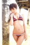 bikini cleavage mai_self mizoguchi_mai striped swimsuit rating:Safe score:1 user:nil!