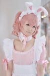 animal_ears apron bunny_ears cosplay dress hiyori maid maid_uniform pink_hair tagme_character tagme_series rating:Safe score:0 user:nil!