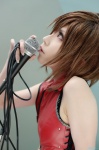 cosplay croptop default_costume houtou_singi meiko microphone vocaloid rating:Safe score:6 user:nil!