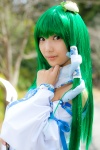 cosplay detached_sleeves gohei green_hair kochiya_sanae lenfried touhou rating:Safe score:0 user:nil!
