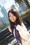 blouse bookbag cardigan costume hoshino_tomoyo scarf school_uniform skirt rating:Safe score:0 user:nil!