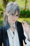 cosplay crossplay dress_shirt kazaki_kaito original ponytail silver_hair top_coat rating:Safe score:1 user:nil!