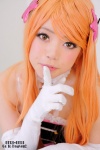 bustier choker cosplay elbow_gloves gloves lingerie mawaru_penguindrum orange_hair princess_of_the_crystal shiokaze_sara takakura_himari rating:Safe score:0 user:nil!