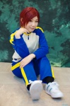 cosplay crossplay inazuma_eleven kiyama_hiroto kizakura_jyunko red_hair track_suit rating:Safe score:0 user:nil!