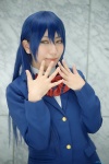 blazer blouse blue_hair cosplay love_live!_school_idol_project school_uniform sonada_umi yaya rating:Safe score:0 user:nil!